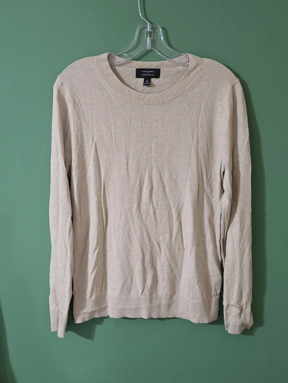 Banana Republic Light Beige Crewneck Sweater